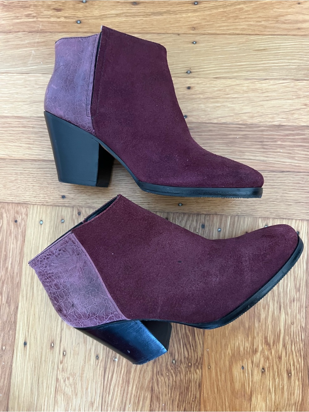 Rachel Comey Mars Boots Grape Suede Purple Ankle Booties Size 6